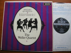 MOZART: STRING QUARTETS K575 in D & K590 in F       THE WELLER QUARTET    SXL 6258