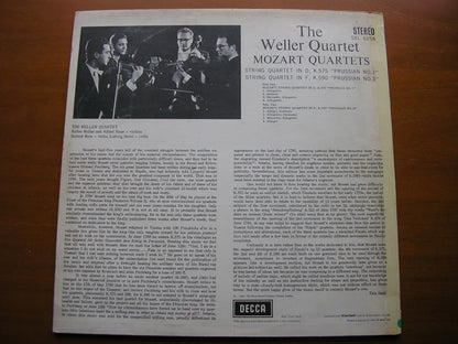MOZART: STRING QUARTETS K575 in D & K590 in F       THE WELLER QUARTET    SXL 6258
