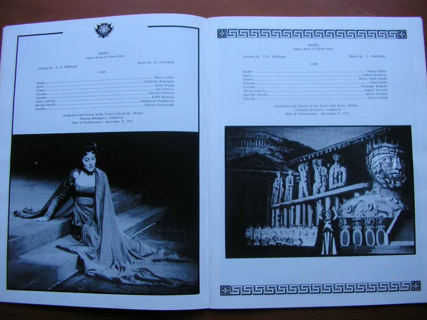CHERUBINI: MEDEA     CALLAS recorded live at La Scala in complete performances from 1953 & 1961     4 LP     MRF 102