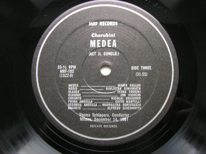 CHERUBINI: MEDEA     CALLAS recorded live at La Scala in complete performances from 1953 & 1961     4 LP     MRF 102