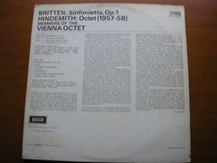 BRITTEN: SINFONIETTA Op. 1 / HINDEMITH: OCTET       THE VIENNA OCTET      SXL 6208