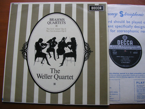 BRAHMS: STRING QUARTETS Nos. 1 & 2 Op. 51      THE WELLER QUARTET     SXL 6151