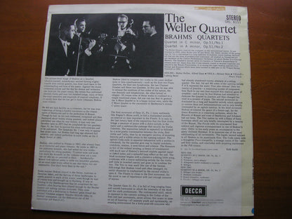 BRAHMS: STRING QUARTETS Nos. 1 & 2 Op. 51      THE WELLER QUARTET     SXL 6151