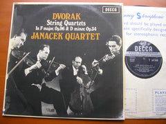 DVORAK: STRING QUARTETS in F Op. 96 'American' / in D Op. 34        THE JANACEK QUARTET      SXL 6103