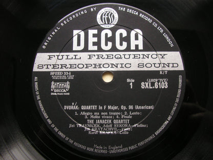 DVORAK: STRING QUARTETS in F Op. 96 'American' / in D Op. 34        THE JANACEK QUARTET      SXL 6103