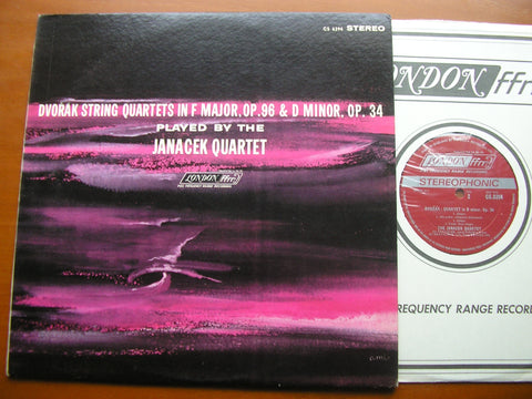 DVORAK: STRING QUARTETS in F Op. 96 'American' / in D Op. 34       THE JANACEK QUARTET      CS 6394