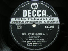 BERG: STRING QUARTET Op. 3 / SHOSTAKOVICH: QUARTET No. 10      THE WELLER QUARTET     SXL 6196