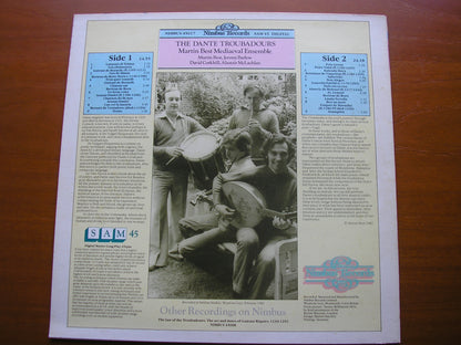 THE DANTE TROUBADORS      MARTIN BEST MEDIAEVAL ENSEMBLE       NIMBUS 45017
