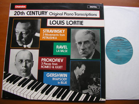 20th CENTURY ORIGINAL PIANO TRANSCRIPTIONS; STRAVINSKY / GERSHWIN / RAVEL / PROKOFIEV      LOUIS LORTIE     ABRD 1373