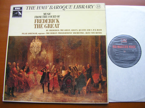 MUSIC FROM THE COURT OF FREDERICK THE GREAT: GRAUN / QUANTZ / CPE BACH    LORENGAR / BERLIN PHILHARMONIC / BENDA    HQS 1173