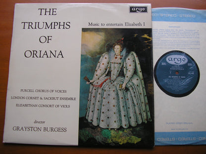 THE TRIUMPHS OF ORIANA    PURCELL CONSORT OF VOICES / LONDON CORNET & SACKBUT ENSEMBLE / ELIZABETHAN CONSORT OF VIOLS / BURGESS     ZRG 643
