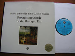 PROGRAMME MUSIC OF THE BAROQUE ERA: FARINA / SCHMELZER / MARAIS / VIVALDI / BIBER       CONCENTUS MUSICUS VIENNA / HARNONCOURT     SAWT 9549