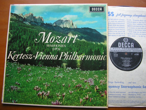 MOZART: SYMPHONIES Nos. 33 & 39     ISTVAN KERTESZ / VIENNA PHILHARMONIC     SXL 6056