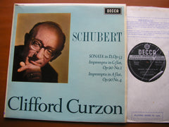 SCHUBERT: SONATA in D Op. 53 / TWO IMPROMPTUS Op. 90      CLIFFORD CURZON     SXL 6135