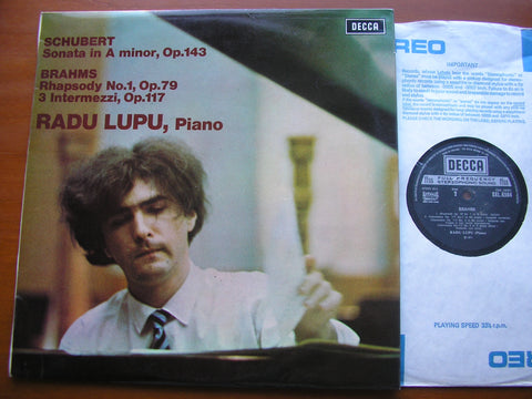 SCHUBERT: SONATA  D.784 / BRAHMS: RHAPSODY / 3 INTERMEZZI Op. 117      RADU LUPU       SXL 6504