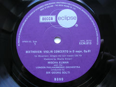 BEETHOVEN: VIOLIN CONCERTO     ELMAN / LONDON PHILHARMONIC / SOLTI     ECM 813