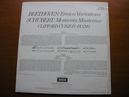 BEETHOVEN: EROICA VARIATIONS / SCHUBERT: MOMENTS MUSICAUX     CLIFFORD CURZON     SXL 6523