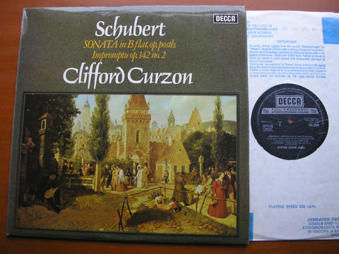 SCHUBERT: PIANO SONATA in B / IMPROMPTU IN A      CLIFFORD CURZON      SXL 6580