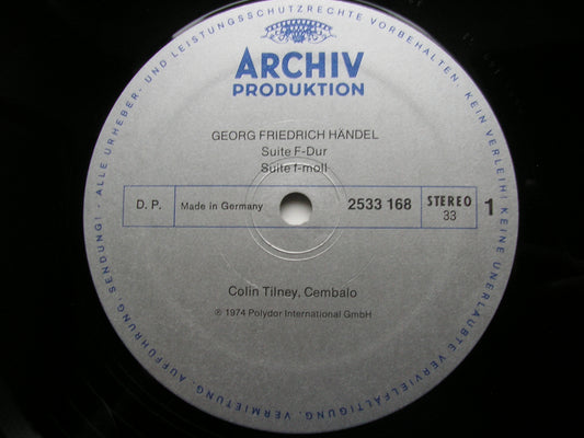 HANDEL: LESSONS FOR HARPSICHORD 1720   Suites Nos. 2 / 4 / 5 / 8      COLIN TILNEY     2533 168