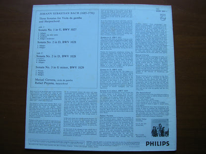 BACH: THREE SONATAS FOR VIOLA DA GAMBA & HARPSICHORD     CERVERA / PUYANA     6500 005