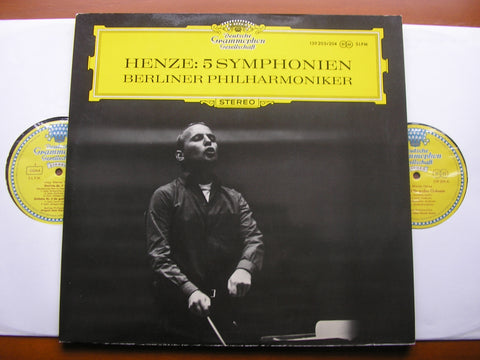 HENZE: FIVE SYMPHONIES      HANS WERNER HENZE / BERLIN PHILHARMONIC ORCHESTRA    2 LP      139 203 / 4