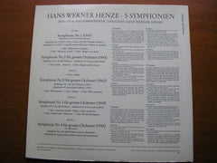 HENZE: FIVE SYMPHONIES      HANS WERNER HENZE / BERLIN PHILHARMONIC ORCHESTRA    2 LP      139 203 / 4