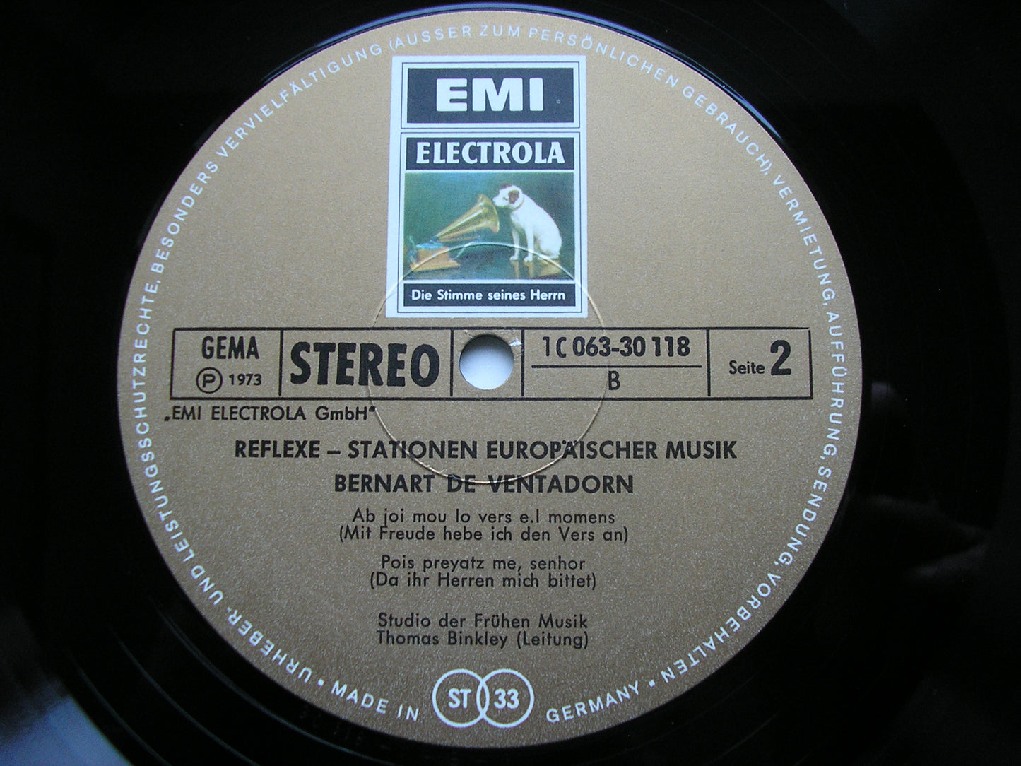DE VENTADORN: CHANSONS D'AMOUR / CODAX: CANCIONES DE AMIGO      STUDIO OF EARLY MUSIC / BINKLEY   063 30 118