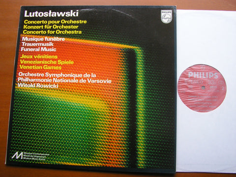 LUTOSLAWSKI: CONCERTO FOR ORCHESTRA / FUNERAL MUSIC / VENETIAN GAMES WITOLD ROWICKI / WNPO 6500 628