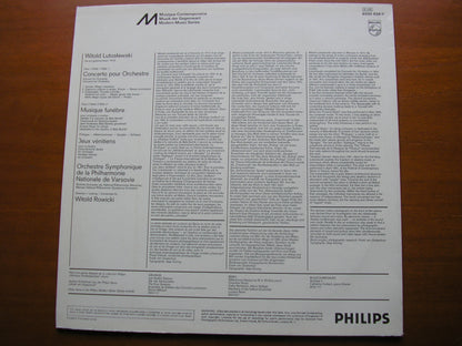 LUTOSLAWSKI: CONCERTO FOR ORCHESTRA / FUNERAL MUSIC / VENETIAN GAMES WITOLD ROWICKI / WNPO 6500 628