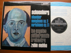 SCHOENBERG: CHAMBER SYMPHONY / VARIATIONS Op. 31      MEHTA / LOS ANGELES PHILHARMONIC     SXL 6390