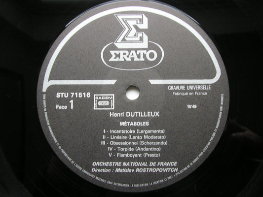 DUTILLEUX: LA NUIT ETIOLEE / METABOLES      ROSTROPOVICH / FRENCH NATIONAL ORCHESTRA    STU 71516