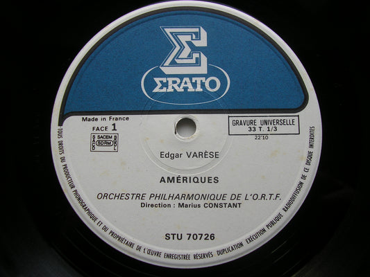 VARESE: ARCANA / AMERIQUES     CONSTANT / FRENCH RADIO ORCHESTRA     STU 70726