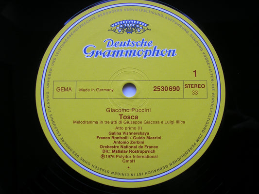PUCCINI: TOSCA    VISHNEVSKAYA / BONISOLLI / MANUGUERRA    FRENCH NATIONAL ORCHESTRA / ROSTROPOVICH      2707 087