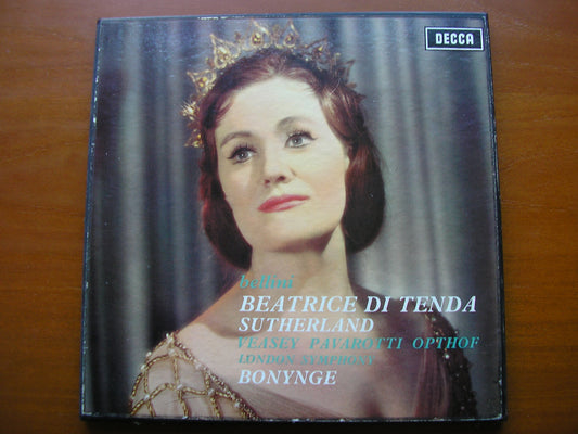 BELLINI: BEATRICE DI TENDA    SUTHERLAND / PAVAROTTI / VEASEY / OPTHOF / LONDON SYMPHONY / BONYNGE   SET 320 - 322