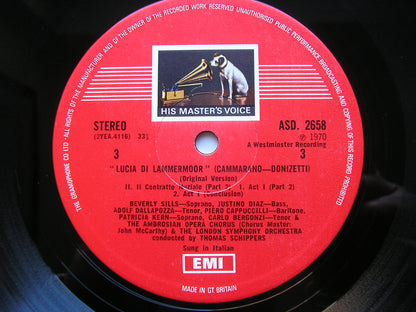DONIZETTI: LUCIA DI LAMMERMOOR     SILLS / BERGONZI / CAPPUCCILLI / LONDON SYMPHONY / SCHIPPERS    SLS 797