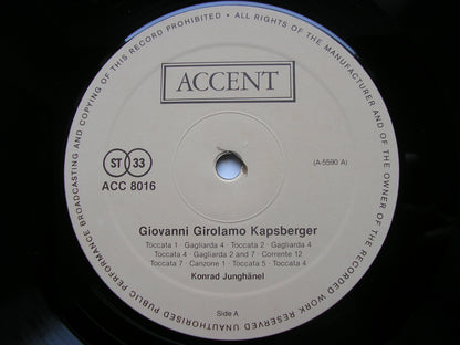 PICCININI & KAPSBERGER: LUTE MUSIC 1604 - 1639    KONRAD JUNGHANEL     ACC 8016