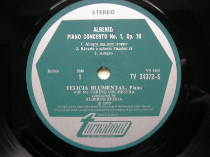 ALBENIZ: PIANO CONCERTO / LISZT-BUSONI: RHAPSODIE ESPAGNOLE    BLUMENTAL / TURIN ORCHESTRA / ZEDDA / PRAGUE CHAMBER ORCHESTRA / FROSCHAUER  TV 34372S