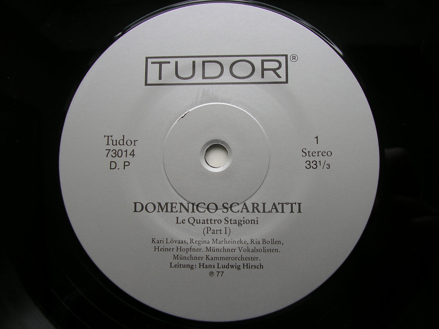 DOMENICO SCARLATTI: LE QUATTRO STAGIONE   SOLOISTS / MUNICH CHAMBER ORCHESTRA / HIRSCH     TUDOR 73014