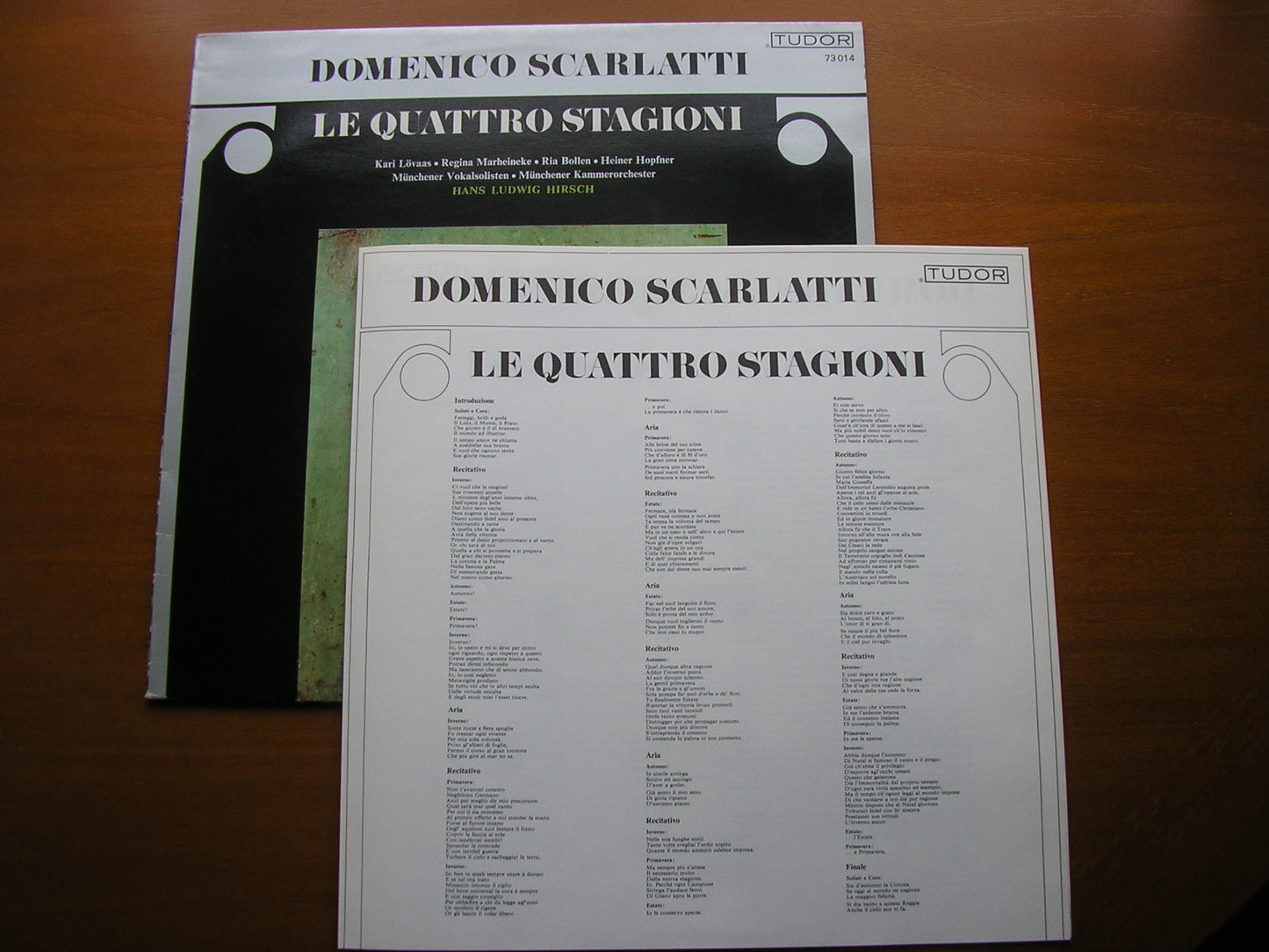 DOMENICO SCARLATTI: LE QUATTRO STAGIONE   SOLOISTS / MUNICH CHAMBER ORCHESTRA / HIRSCH     TUDOR 73014