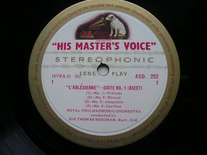 BIZET: L'ARLESIENNE Suites 1 & 2   SIR THOMAS BEECHAM / ROYAL PHILHARMONIC   ASD 252
