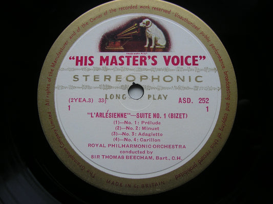 BIZET: L'ARLESIENNE Suites 1 & 2   SIR THOMAS BEECHAM / ROYAL PHILHARMONIC   ASD 252