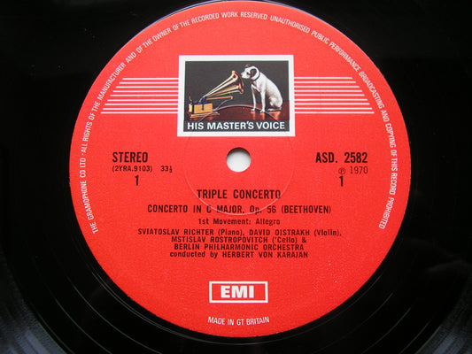 BEETHOVEN: TRIPLE CONCERTO    ROSTROPOVICH / RICHTER / OISTRAKH / BERLIN PHILHARMONIC ORCHESTRA / KARAJAN     ASD 2582