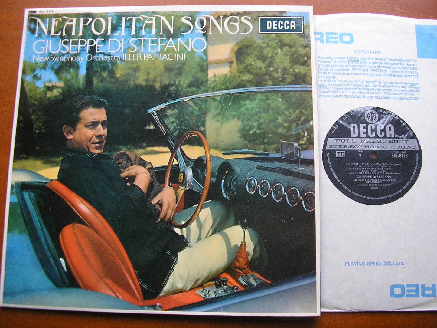 DI STEFANO SINGS NEAPOLITAN SONGS       DI STEFANO / NEW SYMPHONY ORCHESTRA / PATTACINI     SXL 6176