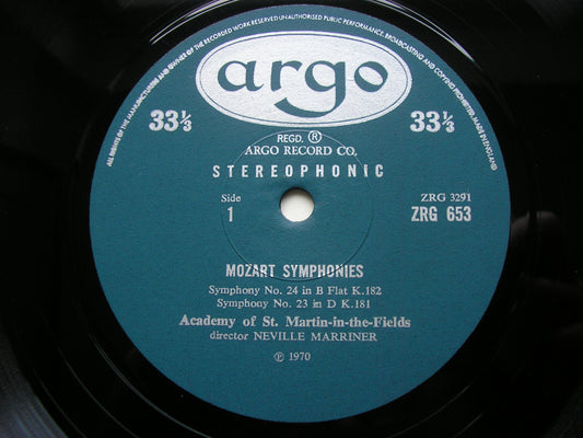 MOZART: SYMPHONIES Nos. 23 / 24 / 26 / 27 NEVILLE MARRINER / ASMIF ZRG 653