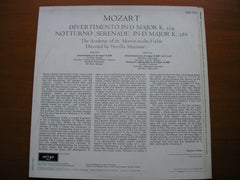 MOZART: DIVERTIMENTO K334 / NOTTURNO K286    MARRINER / ACADEMY OF SAINT MARTIN IN THE FIELDS    ZRG 705