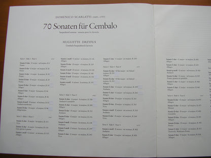 DOMENICO SCARLATTI: 70 SONATAS FOR HARPSICHORD      HUGUETTE DREYFUS    4 LP    6.35086