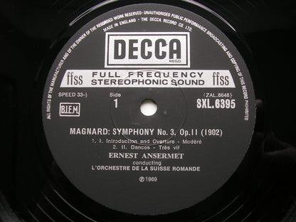 MAGNARD: SYMPHONY No. 3 / LALO: SCHERZO    ANSERMET / SUISSE ROMANDE      SXL 6395