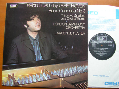 BEETHOVEN: PIANO CONCERTO No. 3 / 32 VARIATIONS    RADU LUPU / LONDON SYMPHONY / LAWRENCE FOSTER   SXL 6503