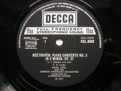 BEETHOVEN: PIANO CONCERTO No. 3 / 32 VARIATIONS    RADU LUPU / LONDON SYMPHONY / LAWRENCE FOSTER   SXL 6503