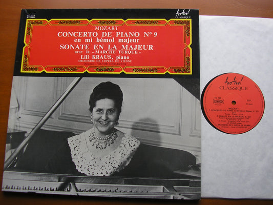 MOZART: PIANO CONCERTO No. 9 / SONATA K331     LILI KRAUS / VIENNA OPERA ORCHESTRA / DESARZENS    FC 423